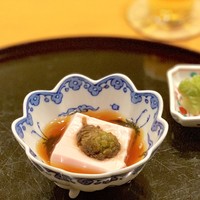 懐石料理 はし本 - 紅白の胡麻豆腐 ふきのとう