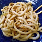 居酒屋かもめうどん - （ふつう）冷やし辣油うどん（混ぜました）