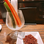 焼き鳥 とりら - ○鶏肉味噌野菜スティック様