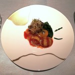 ASAHINA Gastronome - ズワイ蟹のラヴィオリ スモークパプリカの香るソース ア・ラメリネーヌを現代的思考で