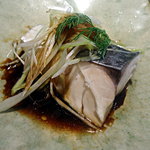 老虎菜 - さわらと蒸しもの魚汁ソース