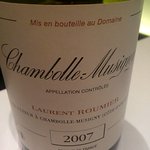 フロリレージュ - 肉料理には、ローラン ルーミエ　2007　ジャボール・ミュジニ