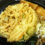 ゆで太郎 - キツネそば350円と単品かき揚げ100円