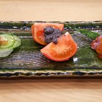 築地寿司清 - お通し３種盛り