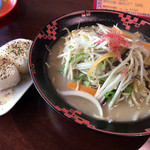 玉川ちゃんぽん - ちゃんぽん+おにぎり2個セット750円