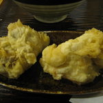 うどん 丸香 - かしわ天（讃岐コーチンのモモとムネ）