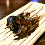 山の茶屋 - 【ランチ 9,000円コース】肝焼き：別角度にて