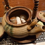 味すゞ亭 穏香 - お椀(松茸、海老、鱧の土瓶蒸し)
