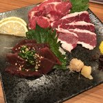 馬肉料理 ばにっくん - 特選馬肉三種盛り