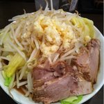 日の出らーめん - 仙台二郎。全増し。大盛り。大盛りは結構量あり。