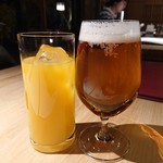 洋食 つばき - プレモル生(700円)とマンゴージュース(600円)