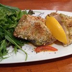 チャコール クッキング ツクバ マイス - 太平洋メカジキ　グリーンマスタード風味のパン粉焼き