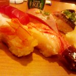 幸寿司 - 旬のおすすめにぎり　ぼたん海老ｍ生タラバ、まぐろ、鰹、さんま