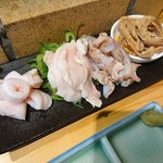 鶏ネバーランド  - もつ刺4点盛り